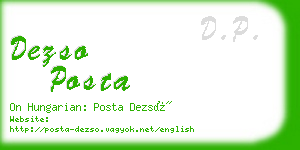 dezso posta business card